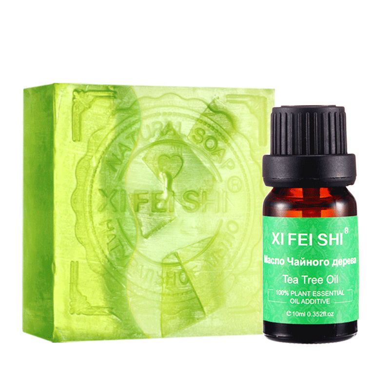 蘆薈精油手工皂天然茶樹男女祛痘淡化痘印去黑頭粉刺潔面